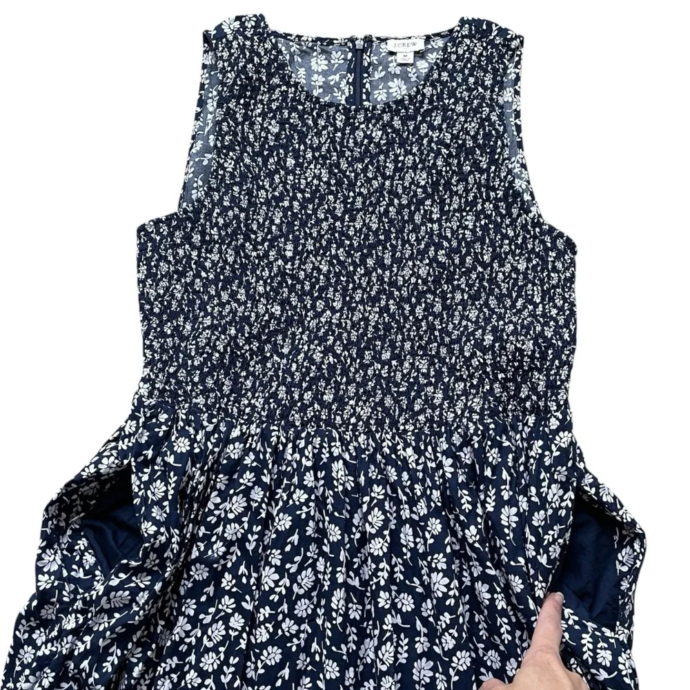 *NWOT* J. Crew Printed Smocked Tiered Midi/Maxi Dress - Picture 12 of 16